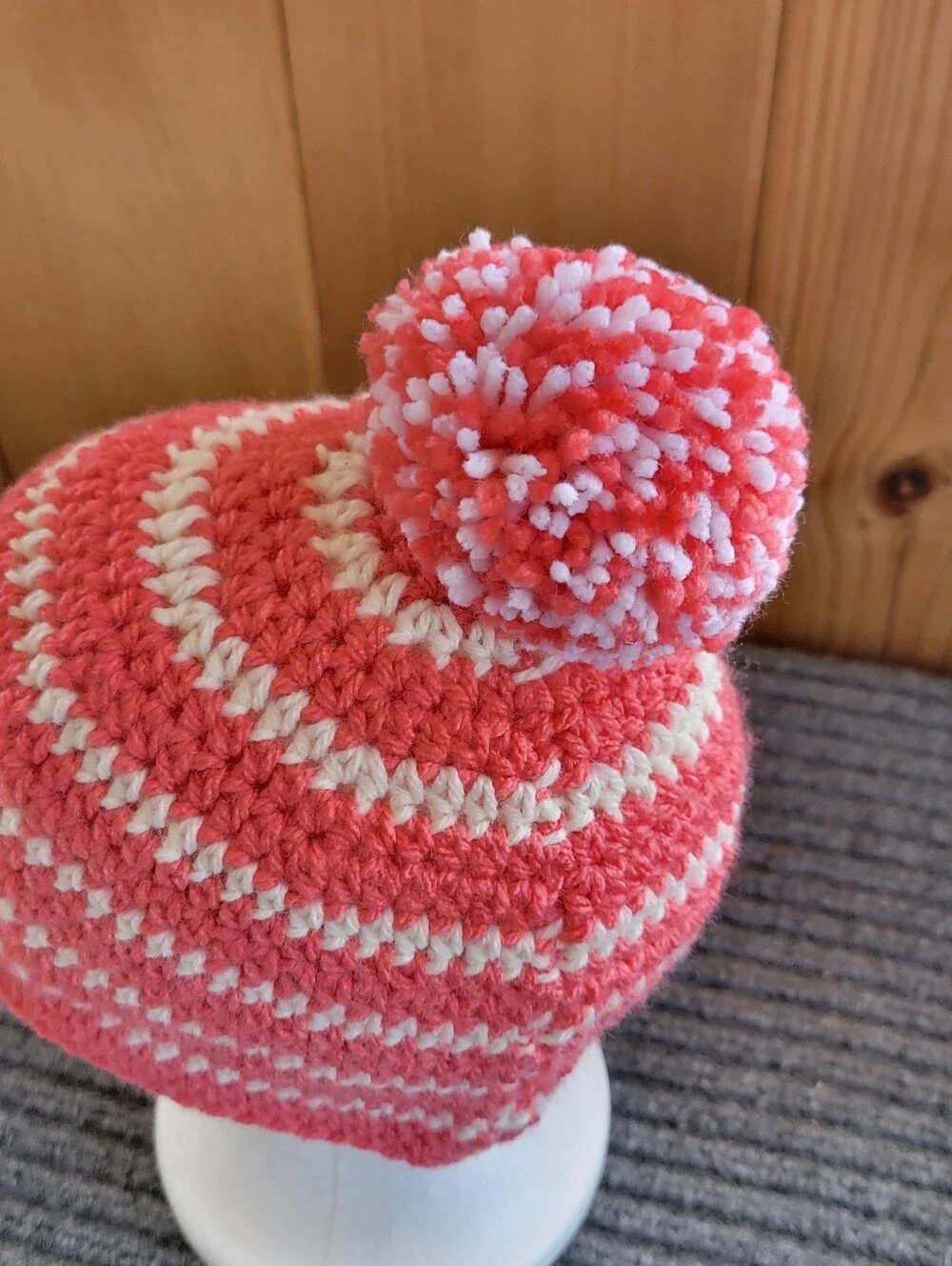 Adult Winter Crochet Hat With Pom Pom